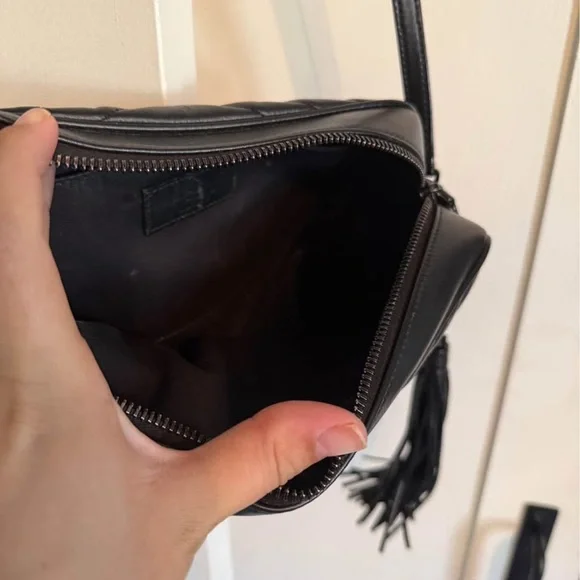 Yves Saint Laurent Chevron Black Crossbody Bag - Picture 3 of 3